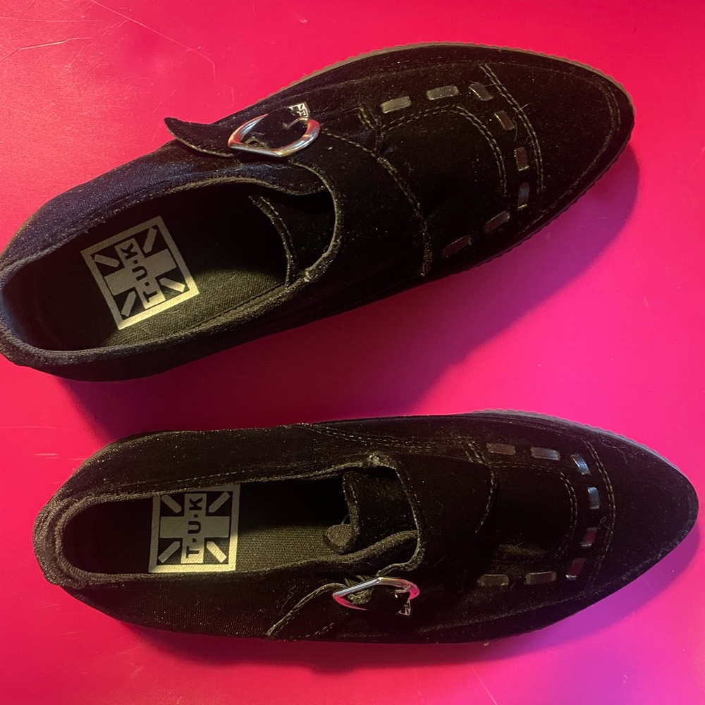 T.U.K Black Velvet Creepers